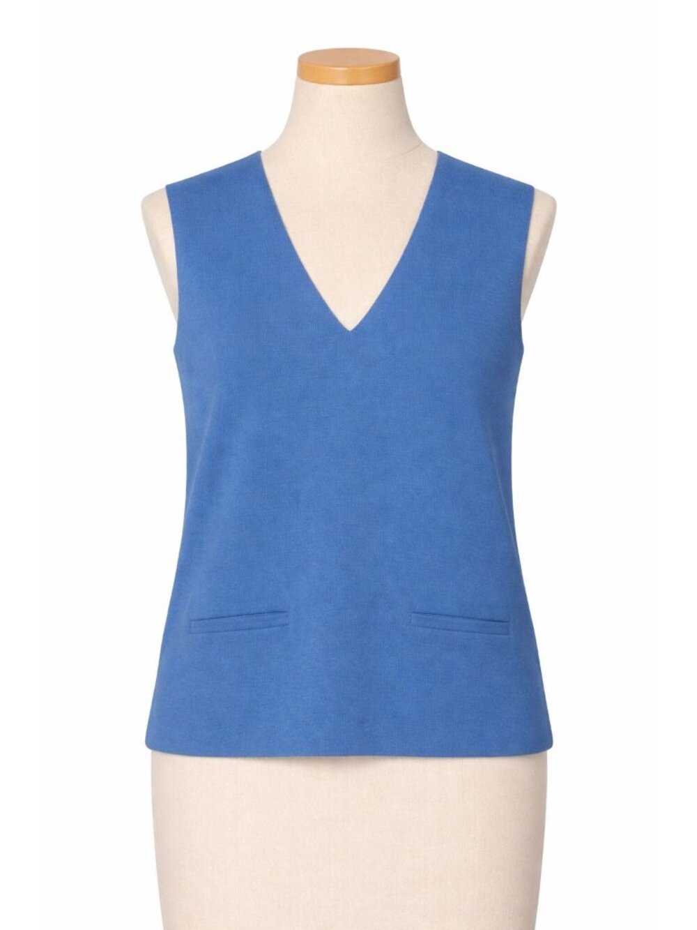 A New day size Large Sandwich Vest Blouse top Blue NEW